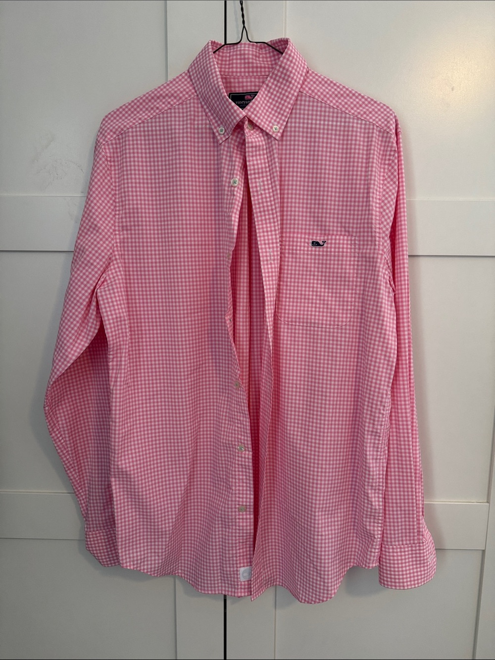 Vineyard Vines Small Pink Gingham Button-Down Shirt
